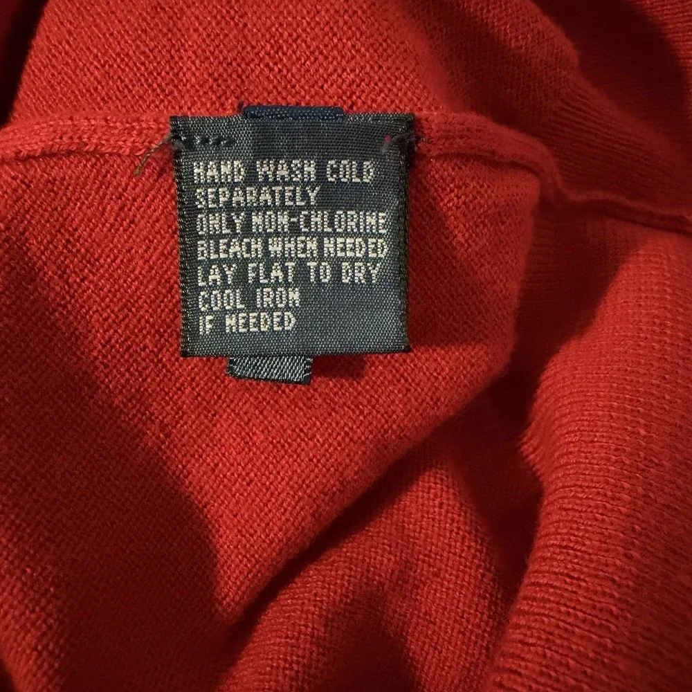 Polo Ralph Lauren Men's Small Crewneck Sweater Red 100% Pima Preppy Academia